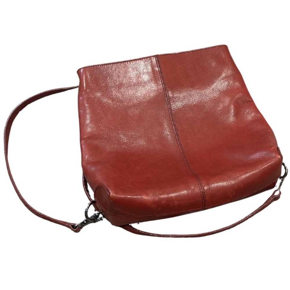 Vintage Ellington Red Leather Convertible Backpack Purse